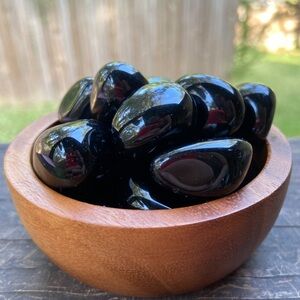 Black Obsidian Crystal Stone Dragon Glass. Protective Shield/ Dispels Negative